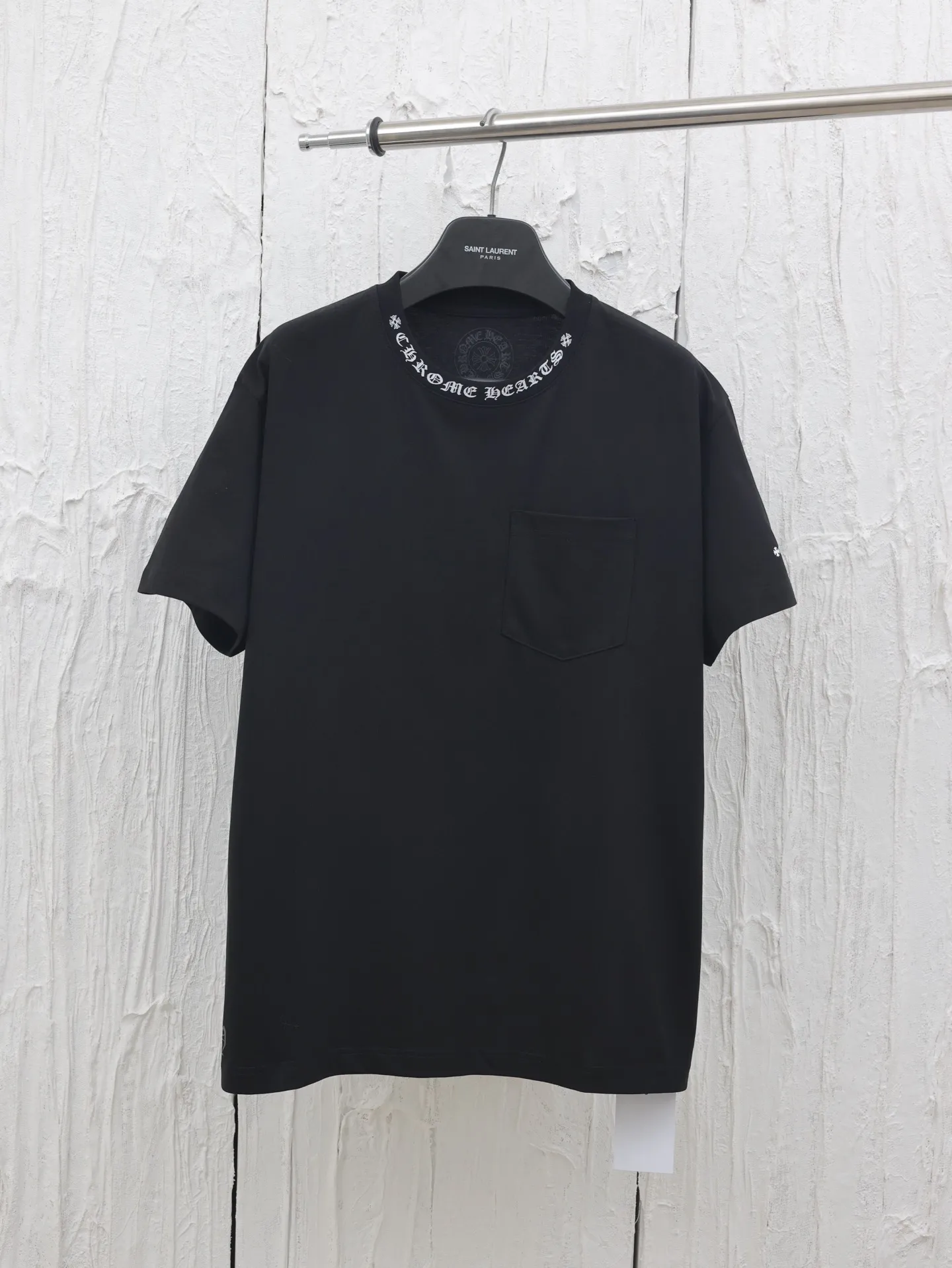 🅿️280 Chrome Hearts*/Chrome Hearts 25 new style Sanskrit letter printed short-sleeved T-shirt with collar Size: S/M/L